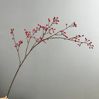 Faux Autumn Berry Branch, 45" Tall Realistic Berry Spray, Long Stem for Vase Filler, Rustic Home Decor, Wedding Arrangements & Seasonal Wreaths