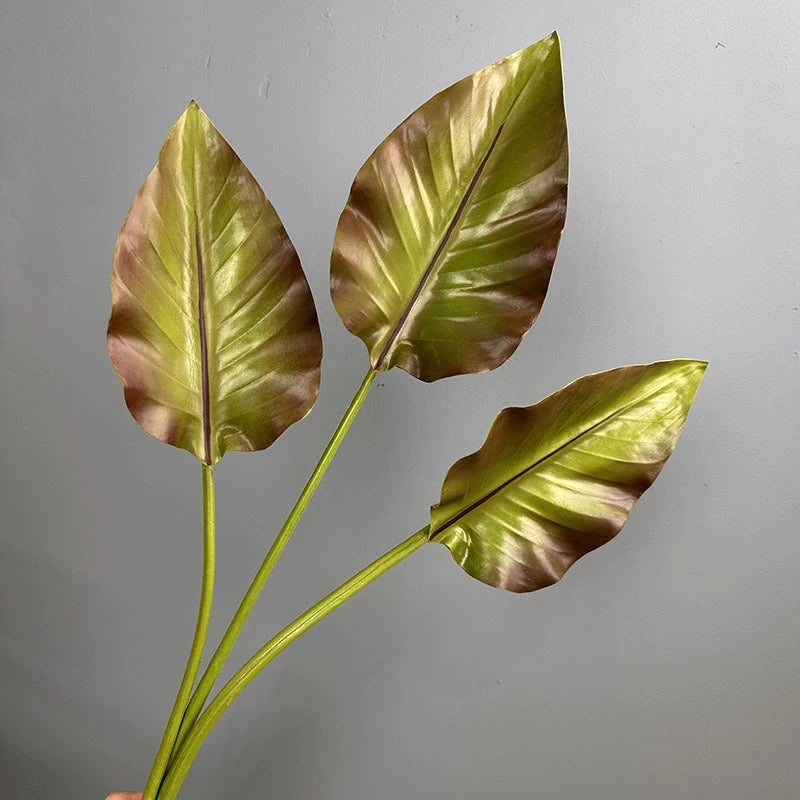 Real Touch Calla Lily Leaf Stem, 29" Tall Faux Tropical Leaf, Sculptural & Authentic Looking, for Modern Vase Decor, Floral Arrangements & Events