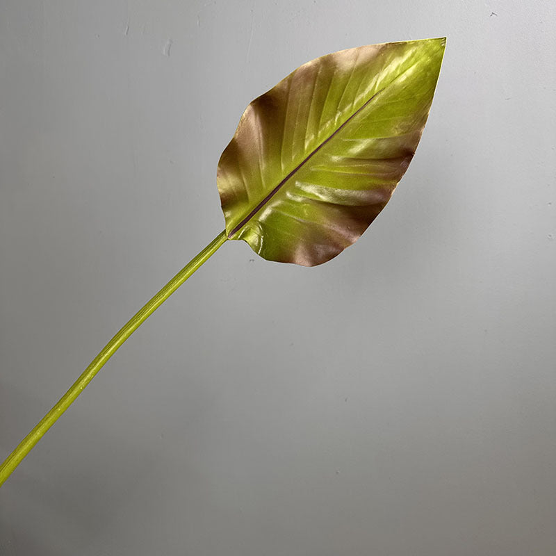 Real Touch Calla Lily Leaf Stem, 29" Tall Faux Tropical Leaf, Sculptural & Authentic Looking, for Modern Vase Decor, Floral Arrangements & Events
