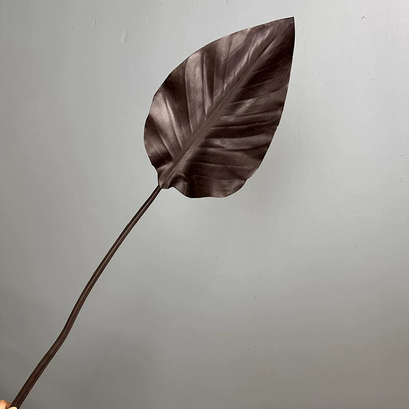 Real Touch Calla Lily Leaf Stem, 29" Tall Faux Tropical Leaf, Sculptural & Authentic Looking, for Modern Vase Decor, Floral Arrangements & Events