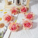 Set of 5 Premium Silk Rose Heads, 2-Inch Realistic Artificial Flowers for DIY Wedding Boutonnières, Corsages & Crafts