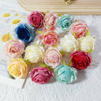 Set of 5 Premium Silk Rose Heads, 2-Inch Realistic Artificial Flowers for DIY Wedding Boutonnières, Corsages & Crafts