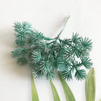 Realistic Faux Pine Pick with Cone, 5.5" Greenery Stem for DIY Crafts, Rustic Wedding Boutonnieres, Wreath Making & Holiday Floral Decor