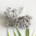 Realistic Faux Pine Pick with Cone, 5.5" Greenery Stem for DIY Crafts, Rustic Wedding Boutonnieres, Wreath Making & Holiday Floral Decor