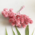 Realistic Faux Pine Pick with Cone, 5.5" Greenery Stem for DIY Crafts, Rustic Wedding Boutonnieres, Wreath Making & Holiday Floral Decor