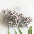 Realistic Faux Pine Pick with Cone, 5.5" Greenery Stem for DIY Crafts, Rustic Wedding Boutonnieres, Wreath Making & Holiday Floral Decor