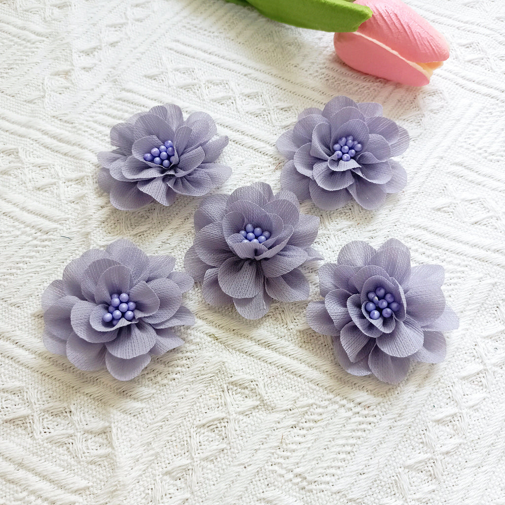 2" Fabric Wildflower Heads, Small Realistic Faux Flowers for DIY Crafts, Wedding Boutonnieres, Corsages, Hair Clips & Gift Embellishments