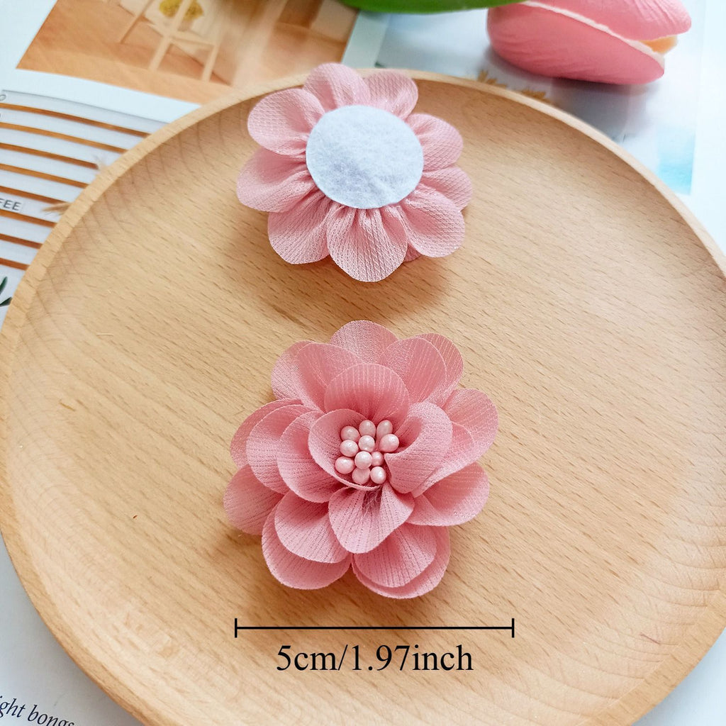 2" Fabric Wildflower Heads, Small Realistic Faux Flowers for DIY Crafts, Wedding Boutonnieres, Corsages, Hair Clips & Gift Embellishments