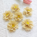 2" Fabric Wildflower Heads, Small Realistic Faux Flowers for DIY Crafts, Wedding Boutonnieres, Corsages, Hair Clips & Gift Embellishments