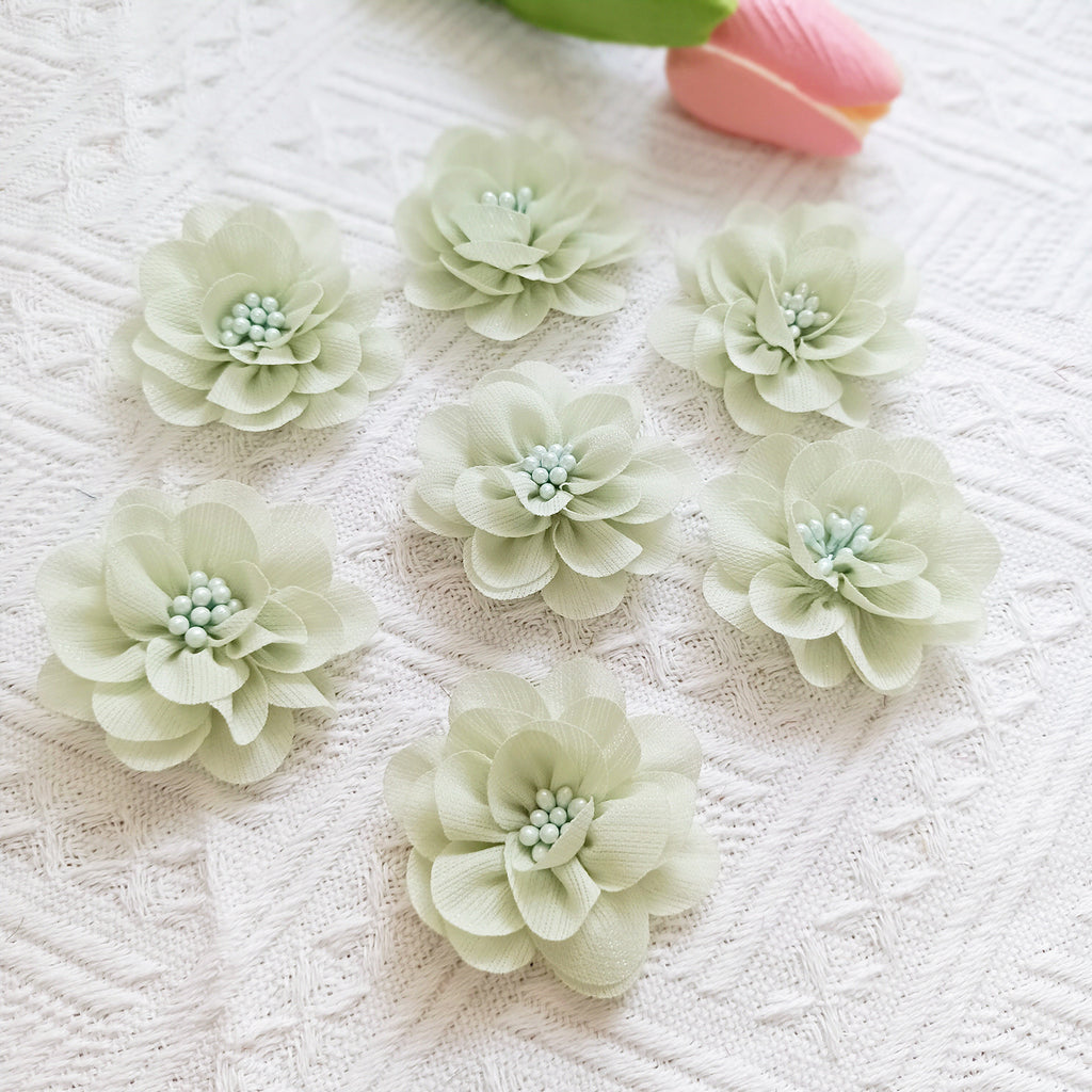2" Fabric Wildflower Heads, Small Realistic Faux Flowers for DIY Crafts, Wedding Boutonnieres, Corsages, Hair Clips & Gift Embellishments