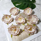Realistic Camellia Flower Heads, 2.5-Inch Faux Blooms, Lifelike Craft Flowers for DIY Corsages, Wedding Decor, Hair Accessories, Millinery