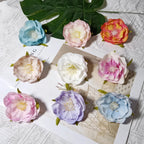 Realistic Camellia Flower Heads, 2.5-Inch Faux Blooms, Lifelike Craft Flowers for DIY Corsages, Wedding Decor, Hair Accessories, Millinery