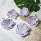 Realistic Camellia Flower Heads, 2.5-Inch Faux Blooms, Lifelike Craft Flowers for DIY Corsages, Wedding Decor, Hair Accessories, Millinery
