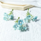 Dainty Faux Wildflower Sprigs, 10-Pack, 3-Inch Stems in 15 Colours, Realistic Look for DIY Corsages, Wedding Crafts & Bulk Floral Supply