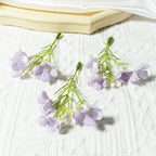 Dainty Faux Wildflower Sprigs, 10-Pack, 3-Inch Stems in 15 Colours, Realistic Look for DIY Corsages, Wedding Crafts & Bulk Floral Supply