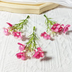 Dainty Faux Wildflower Sprigs, 10-Pack, 3-Inch Stems in 15 Colours, Realistic Look for DIY Corsages, Wedding Crafts & Bulk Floral Supply