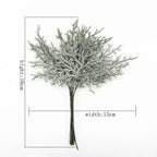 Frosted Succulent Leaf Picks, 6" Realistic Faux Greenery Spray for DIY Crafts, Wreaths & Wedding Decor, Artificial Floral Stems in 10 Colours
