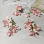 Small Faux Wildflower Stems, 4-Inch 3-Blossom Realistic Flowers for DIY Crafts, Wedding Corsages, Boutonnieres, Gift Toppers, Bulk Florals