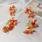 Small Faux Wildflower Stems, 4-Inch 3-Blossom Realistic Flowers for DIY Crafts, Wedding Corsages, Boutonnieres, Gift Toppers, Bulk Florals