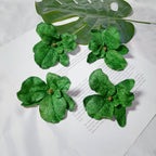 5-Pack Velvet Orchid Flower Heads, 3.5-Inch Realistic Faux Phalaenopsis Blooms, Wholesale Supplies for DIY Wedding Corsages, Boutonnières & Event Decor