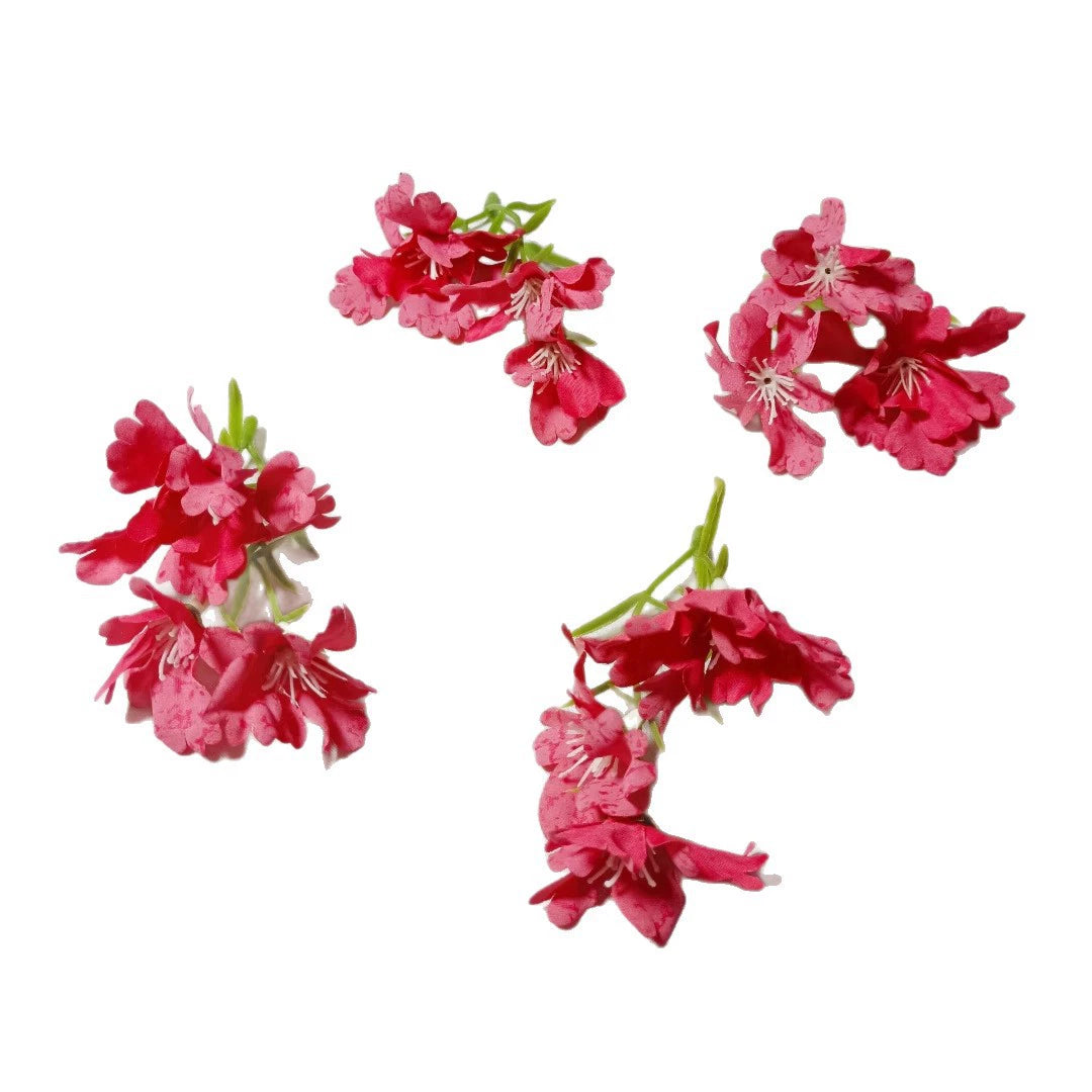 Small Faux Wildflower Stems, 4-Inch 3-Blossom Realistic Flowers for DIY Crafts, Wedding Corsages, Boutonnieres, Gift Toppers, Bulk Florals
