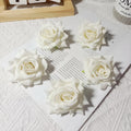 Large Velvet Rose Flower Head, 3" Real-Touch Faux Roses for DIY Floral Arrangements, Home Decor, Weddings, Gift Packaging