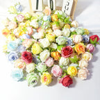 Mini Rose Heads 1.5", Realistic Faux Silk Flowers for DIY Crafts, Wedding Decor, Corsages, Boutonnieres & Gift Embellishments