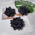 Velvet Curled Rose Heads, 3-Inch Faux Flowers for DIY Crafts, Wedding Boutonnieres, Corsages, Hair Accessories & Event Decor