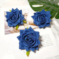 Velvet Curled Rose Heads, 3-Inch Faux Flowers for DIY Crafts, Wedding Boutonnieres, Corsages, Hair Accessories & Event Decor