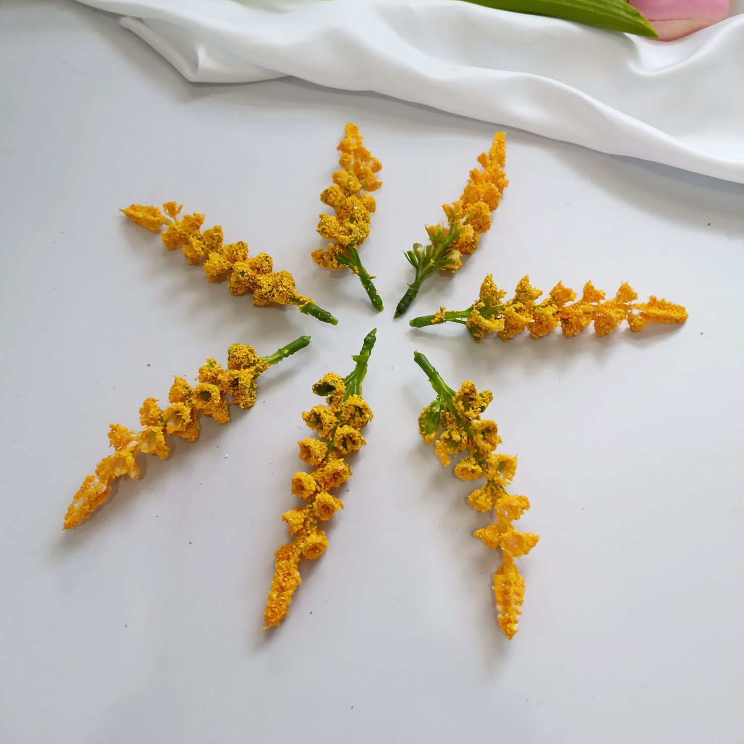 Realistic Wheat Sprays - 4.5" Faux Floral Decor, Perfect for Corsages, Wedding Bouquets, Home Accents, Cottagecore Style