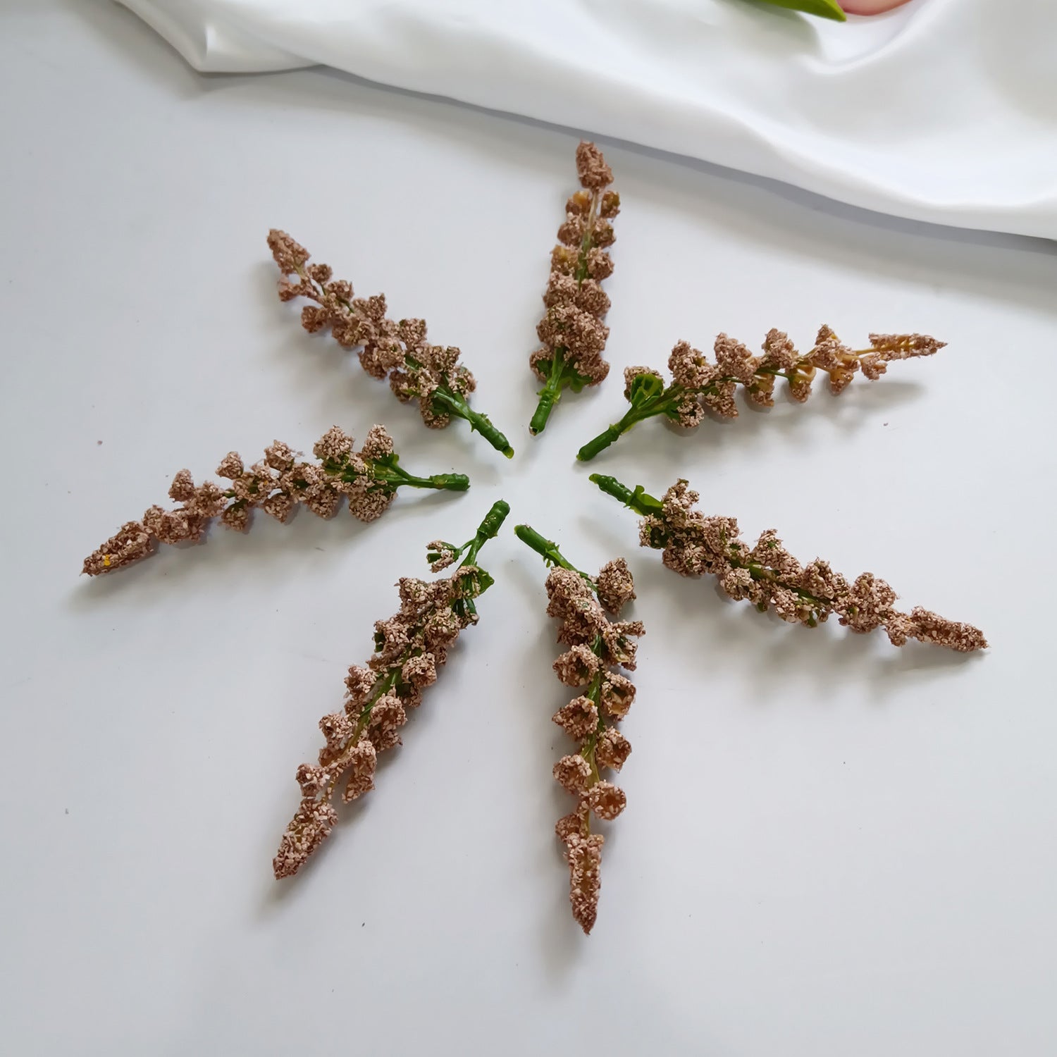 Realistic Wheat Sprays - 4.5" Faux Floral Decor, Perfect for Corsages, Wedding Bouquets, Home Accents, Cottagecore Style