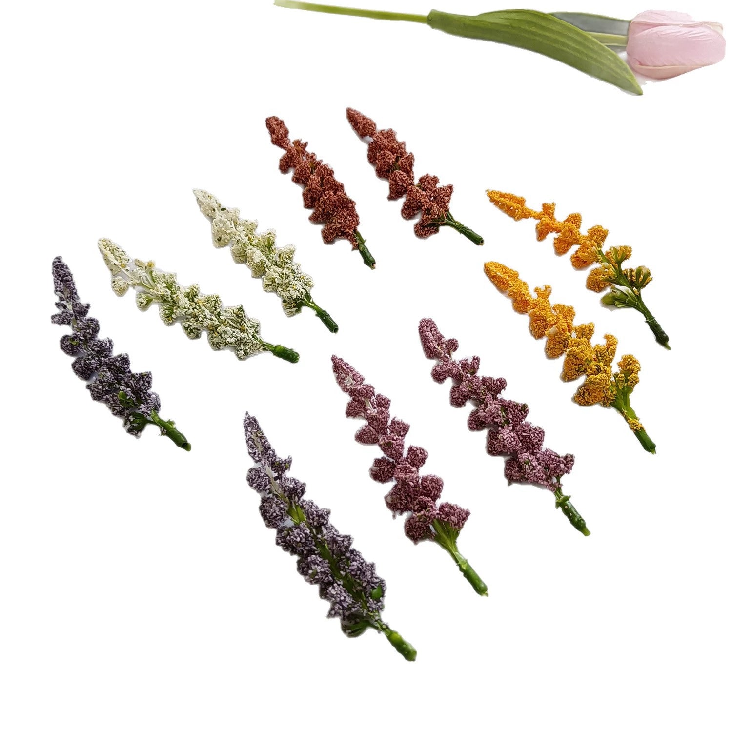Realistic Wheat Sprays - 4.5" Faux Floral Decor, Perfect for Corsages, Wedding Bouquets, Home Accents, Cottagecore Style