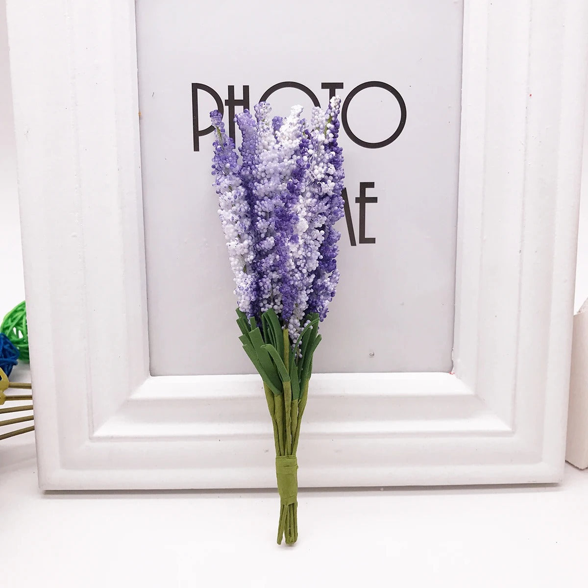 Small Faux Lavender Bunches, 6" Foam Craft Picks, Realistic Purple Stems for DIY Wedding Corsages, Gift Wrapping, Wreath Supplies