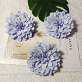 Dahlia Flower Heads, Set of 3, 4-Inch Realistic Faux Blooms for DIY Wedding Corsages, Boutonnieres, and Elegant Gift Toppers