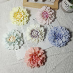 Dahlia Flower Heads, Set of 3, 4-Inch Realistic Faux Blooms for DIY Wedding Corsages, Boutonnieres, and Elegant Gift Toppers