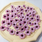 50-Pack Small Silk Daisy Heads, 1.5" Faux Cosmos Flowers for DIY Crafts, Wreaths, Wedding Decor & Event Floristry, Bulk Floral Supplies