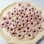 50-Pack Small Silk Daisy Heads, 1.5" Faux Cosmos Flowers for DIY Crafts, Wreaths, Wedding Decor & Event Floristry, Bulk Floral Supplies
