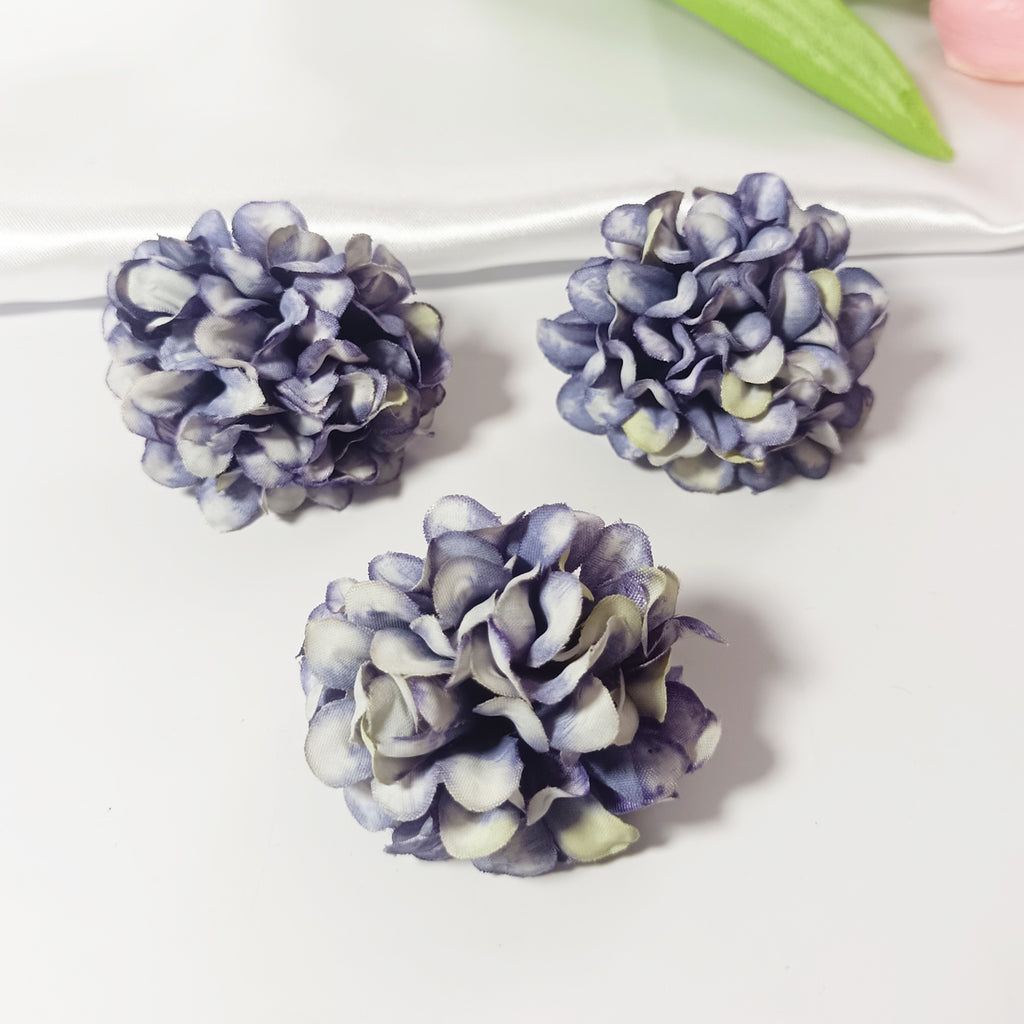 10-Pack Mini Hydrangea Flower Heads, 2-Inch Realistic Silk Blooms, Bulk Faux Florals for DIY Crafts, Wedding Decor, Wreaths & Corsages