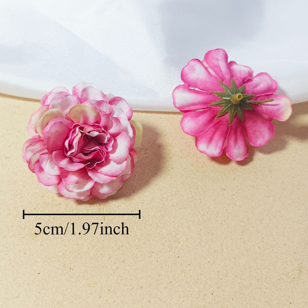 10-Pack Silk Hydrangea Heads, 2-Inch Realistic Faux Blooms, Bulk Artificial Flowers for DIY Crafts, Weddings, Wreaths, Home Decor