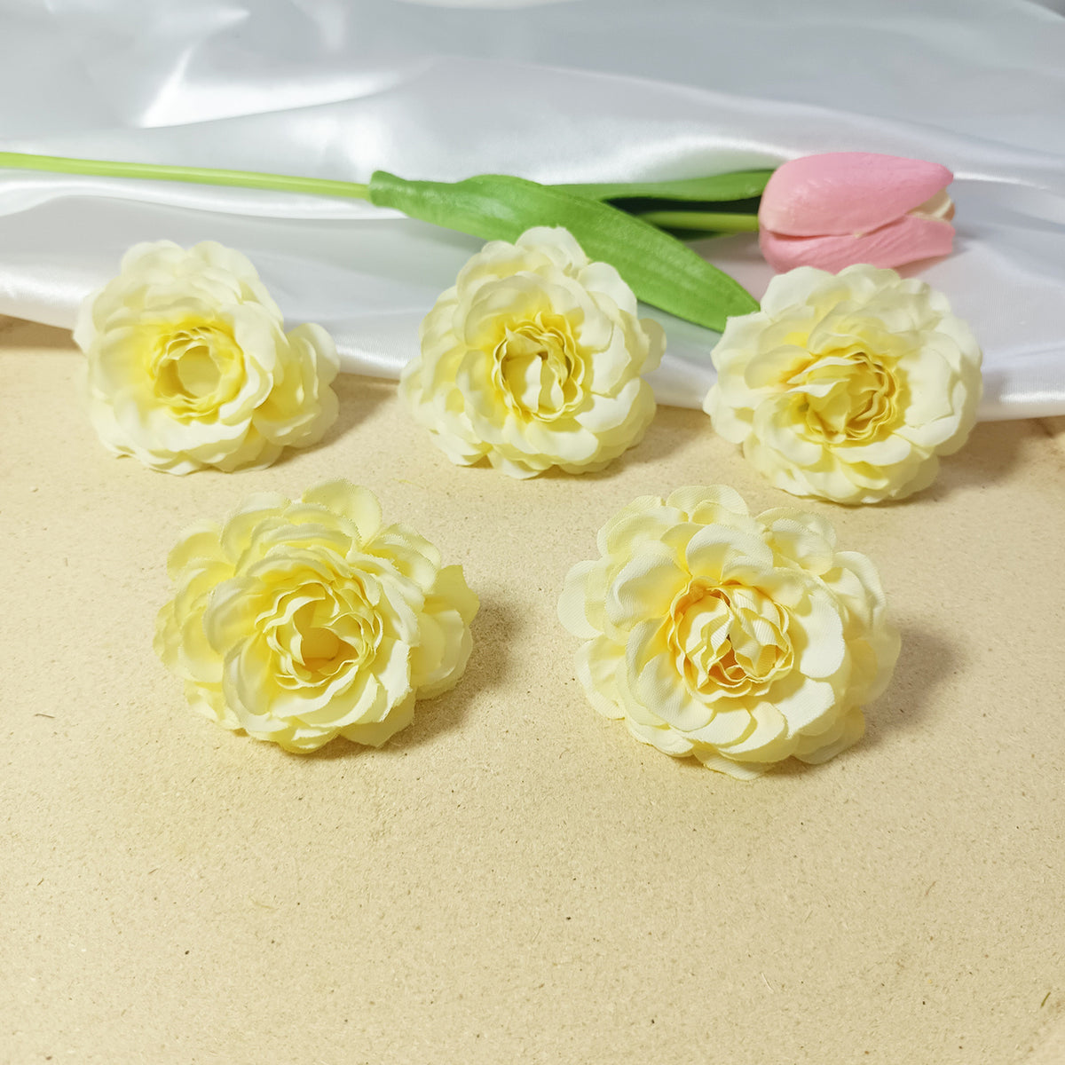 10-Pack Silk Hydrangea Heads, 2-Inch Realistic Faux Blooms, Bulk Artificial Flowers for DIY Crafts, Weddings, Wreaths, Home Decor
