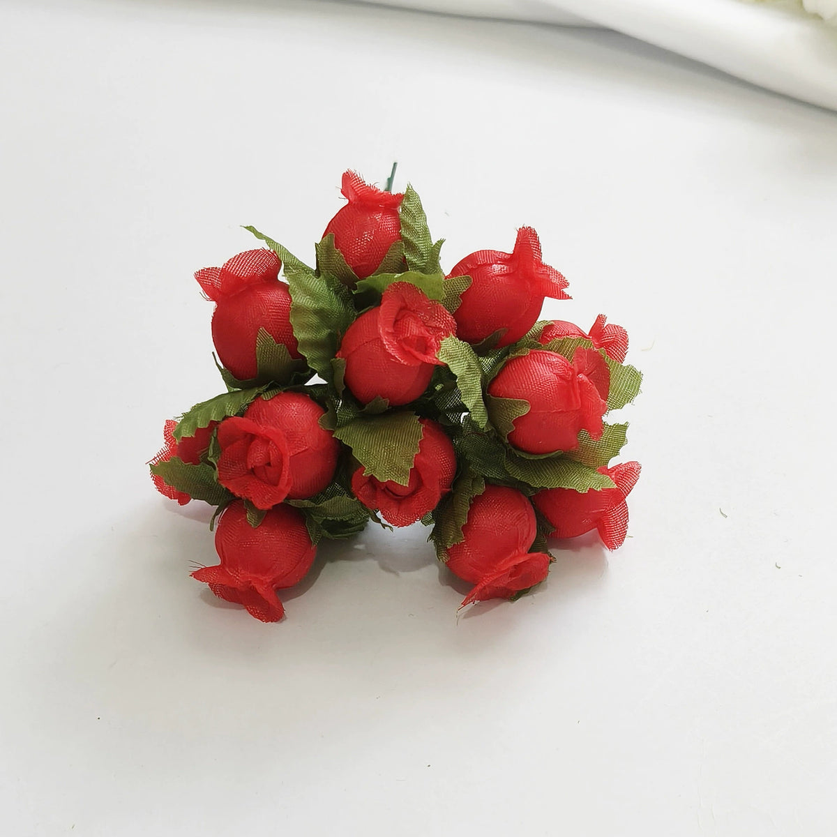 12 Stem Mini Pomegranate Flower Bundle, 1" Realistic Faux Blooms, Small Artificial Floral Picks for DIY Crafts, Wedding Decor, Corsages & Home Accents