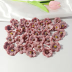 Bulk 100-Pack Mini Daisy Flower Heads, 1" Realistic Faux Flowers for DIY Wedding Crafts, Corsages & Millinery Embellishments