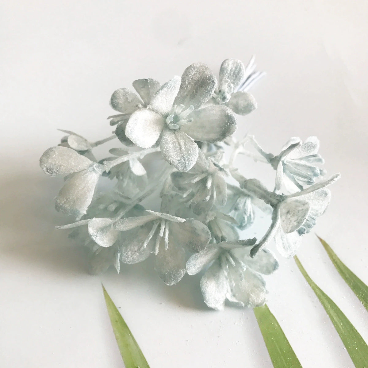 Artificial Frosted Greenery Picks, 6.5" Pine Mist Stems, Realistic Filler Foliage for DIY Wreaths, Weddings & Crafts, Available in 8 Colours