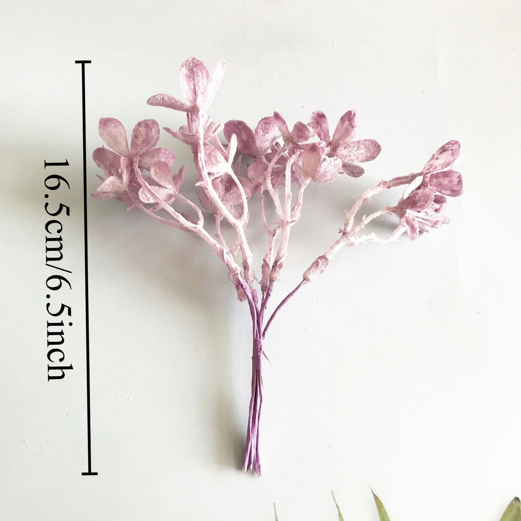 Artificial Frosted Greenery Picks, 6.5" Pine Mist Stems, Realistic Filler Foliage for DIY Wreaths, Weddings & Crafts, Available in 8 Colours