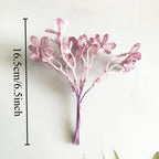 Artificial Frosted Greenery Picks, 6.5" Pine Mist Stems, Realistic Filler Foliage for DIY Wreaths, Weddings & Crafts, Available in 8 Colours