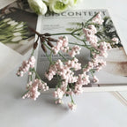 Artificial Baby's Breath Stems, 6.5" Mini Frosted Gypsophila Bunch for DIY Crafts, Wedding Bouquets, Corsages, Vase Filler, Bulk Options