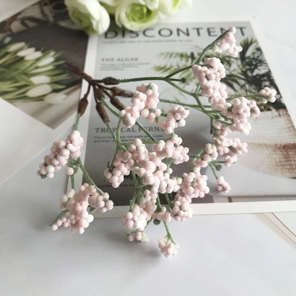 Artificial Baby's Breath Stems, 6.5" Mini Frosted Gypsophila Bunch for DIY Crafts, Wedding Bouquets, Corsages, Vase Filler, Bulk Options