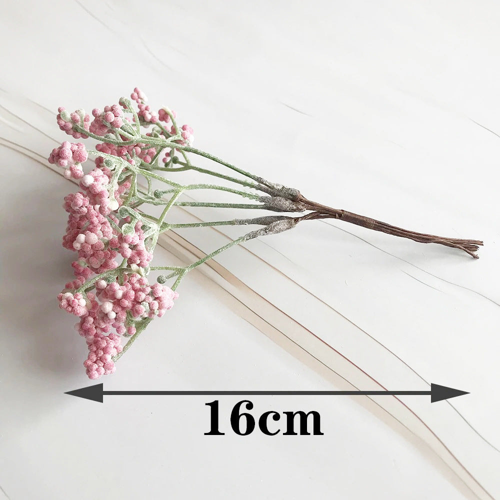 Artificial Baby's Breath Stems, 6.5" Mini Frosted Gypsophila Bunch for DIY Crafts, Wedding Bouquets, Corsages, Vase Filler, Bulk Options