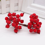 40 Pcs Artificial Berry Stems, 5.5" Wired Floral Picks with 0.5" Foam Berries, Bulk Craft Supplies for Wreaths, Holiday Decor, Wedding Bouquets & DIY Projects