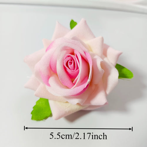 2" Velvet Rose Heads, Soft Artificial Craft Flowers for DIY Weddings, Corsages, Bouquets & Event Decor, Bulk Wholesale